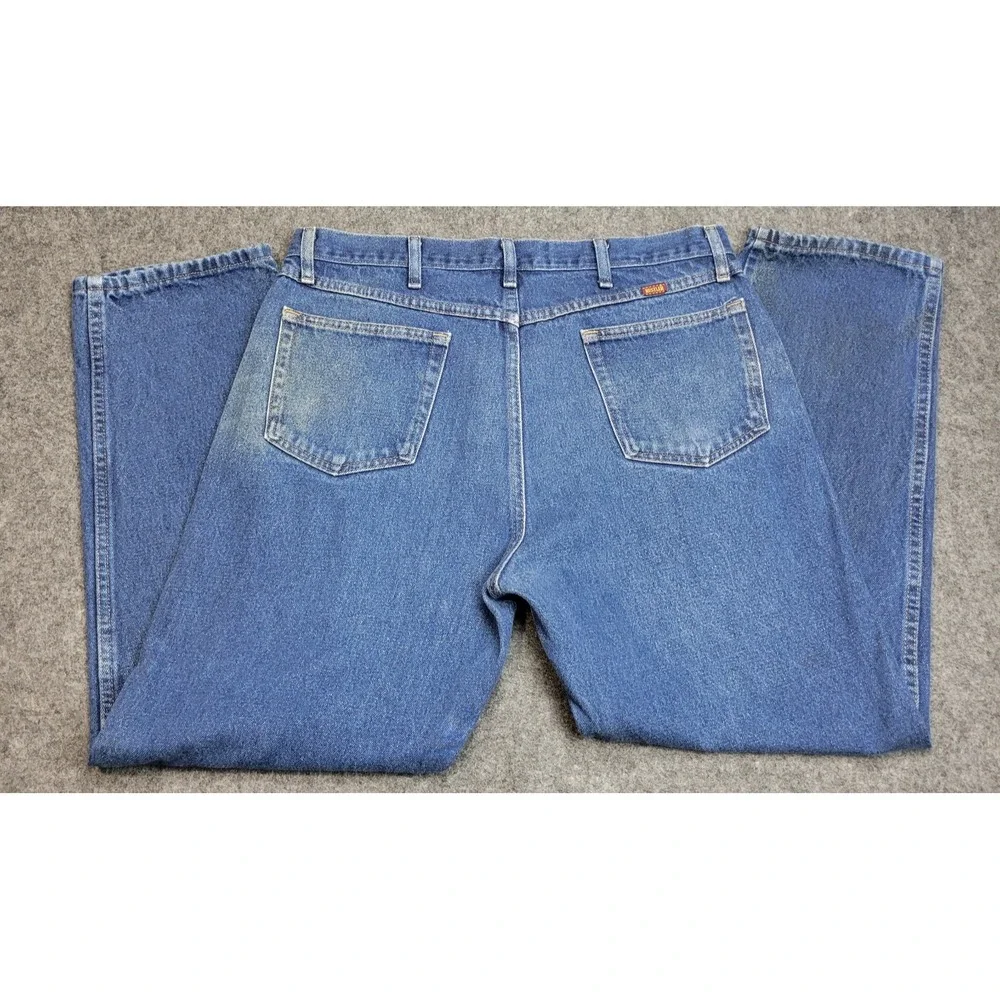 Rustler Jeans Mens 38x30 Blue Denim Stretch Y2k Boho Streetwear Grunge Americana